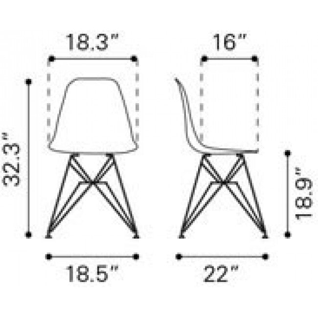 Zip Dining Chair White